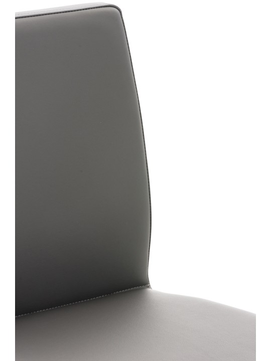 Banqueta alta Cádiz couro sintético aço inoxidável, cinza Banqueta alta Cádiz couro sintético aço inoxidável, cinza