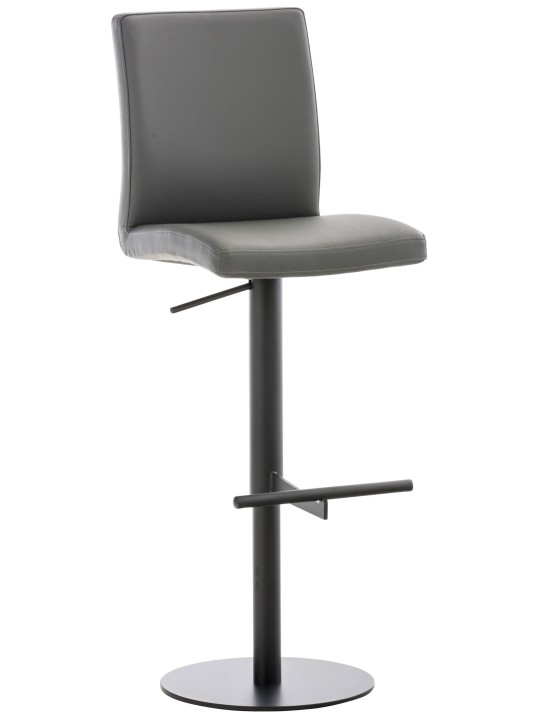 Banqueta alta Cádiz couro sintético, cinza