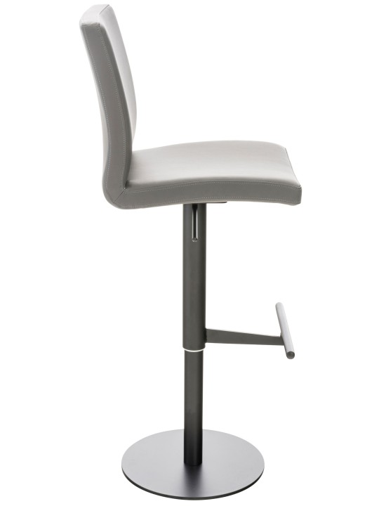 Banqueta alta Cádiz couro sintético, cinza