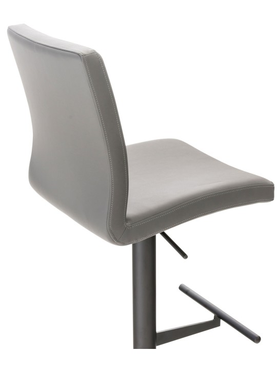 Banqueta alta Cádiz couro sintético, cinza