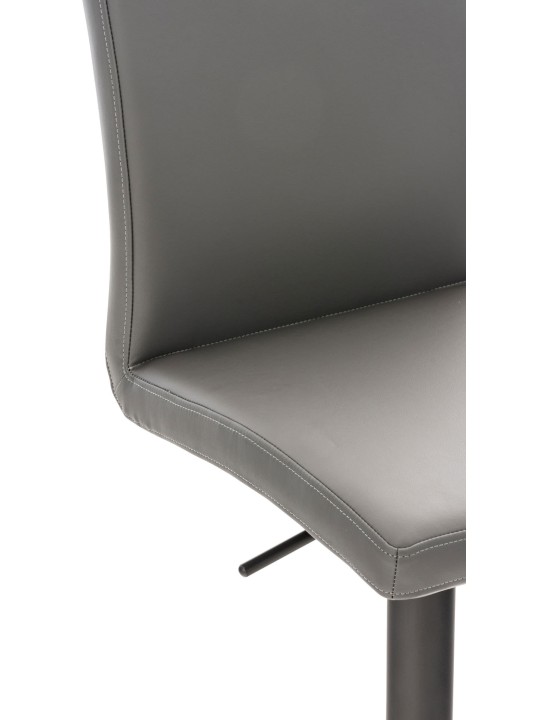 Banqueta alta Cádiz couro sintético, cinza