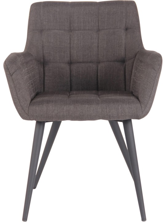 Cadeira para sala de jantar tecido Lyss, cinza escuro
