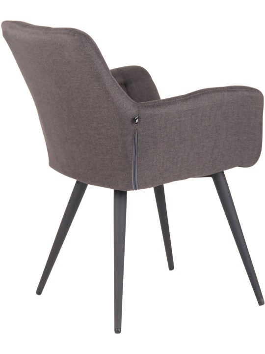 Cadeira para sala de jantar tecido Lyss, cinza escuro