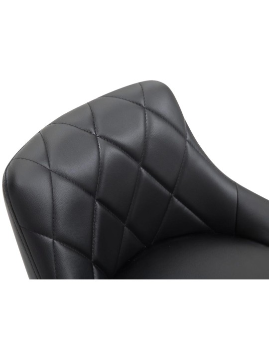 Conjunto de 2 bancos altos em pele sintética Lazio C, preto