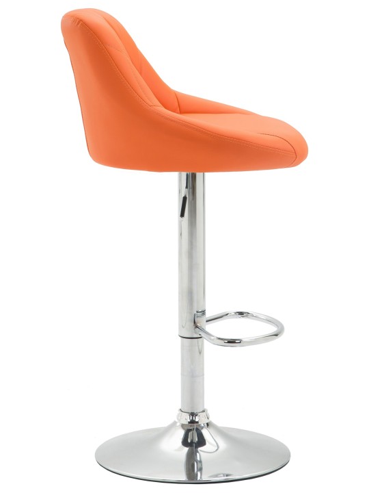 Conjunto de 2 bancos altos em pele sintética Lazio C, laranja