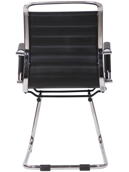 Cadeira para visitantes Balve em imitação de couro, preto
