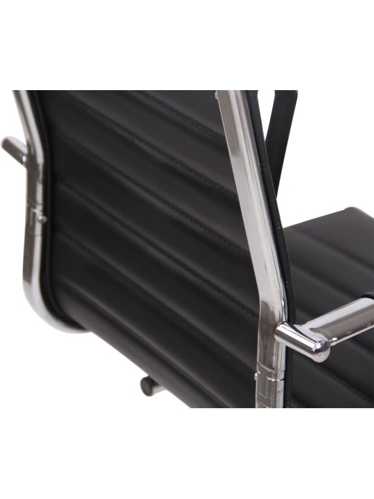 Cadeira para visitantes Balve em imitação de couro, preto