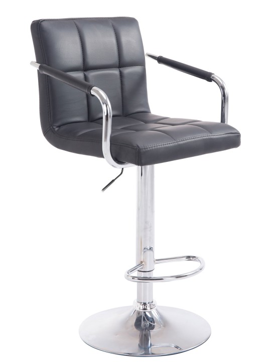 Banqueta alta Lucy V2 cromada, preto