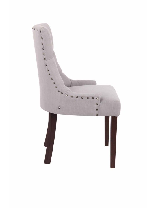 Conjunto de 2 cadeiras de jantar em tecido Aberdeen antigo, cinza Conjunto de 2 cadeiras de jantar em tecido Aberdeen antigo, cinza