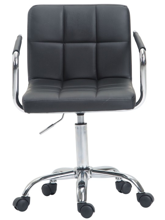 Cadeira de escritório Lucy V2 couro sintético, cinza