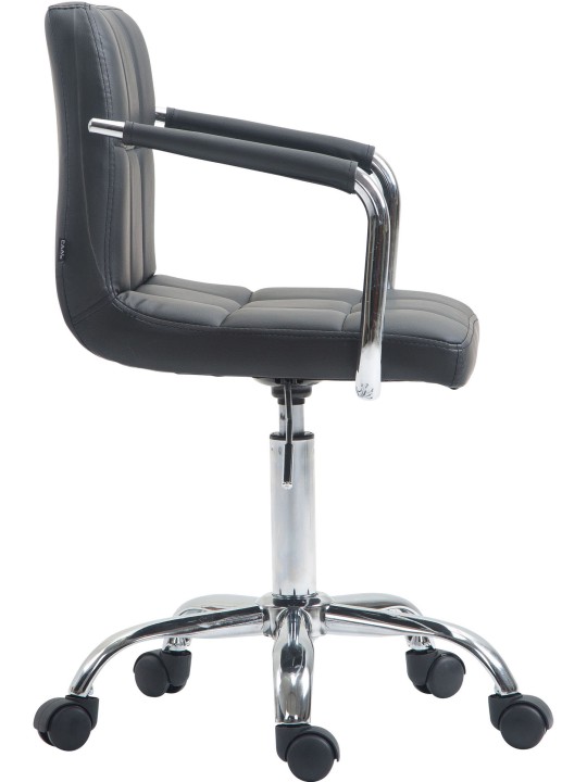 Cadeira de escritório Lucy V2 couro sintético, cinza