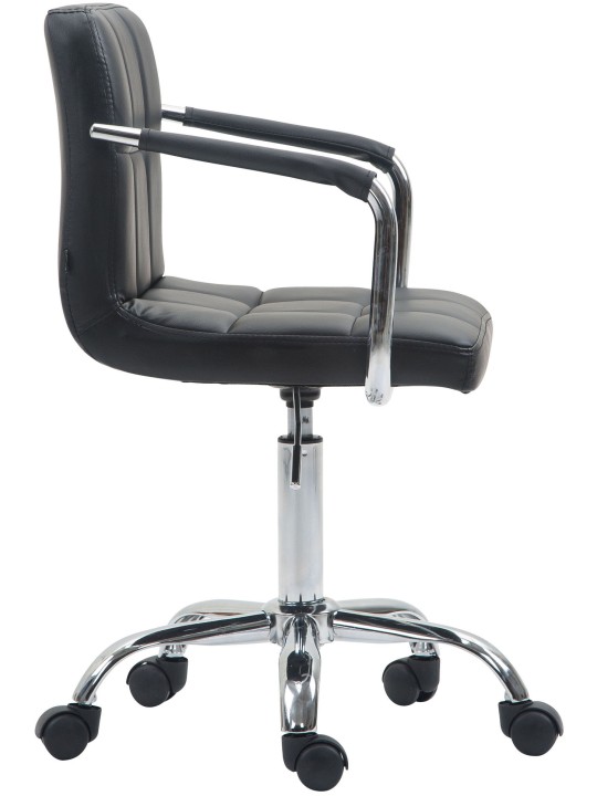 Cadeira de escritório Lucy V2 couro sintético, preto