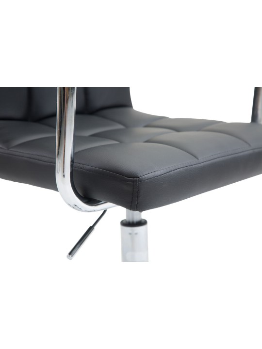 Cadeira de escritório Lucy V2 couro sintético, preto