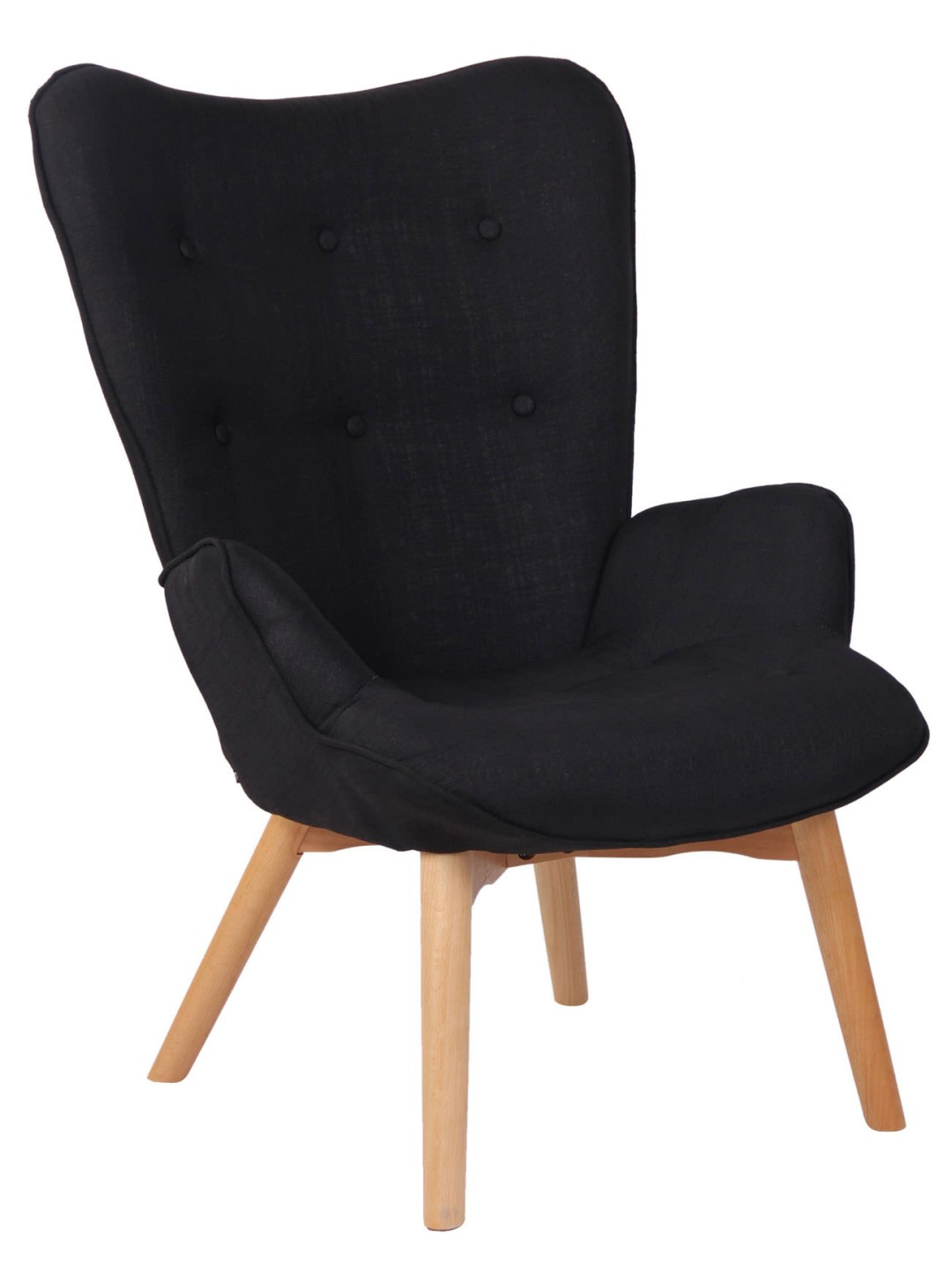 Espreguiçadeira em tecido Durham, preto