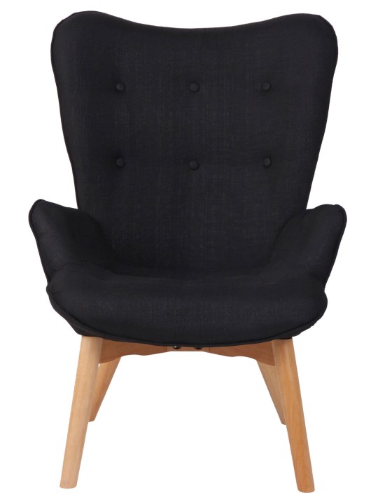 Espreguiçadeira em tecido Durham, preto Espreguiçadeira em tecido Durham, preto