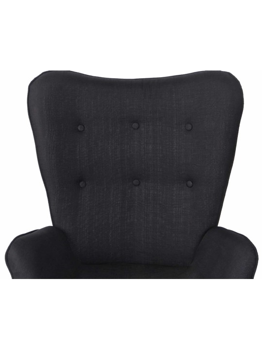 Espreguiçadeira em tecido Durham, preto Espreguiçadeira em tecido Durham, preto