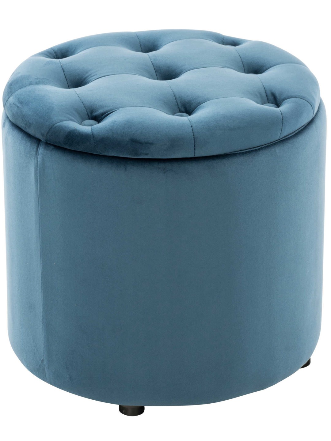 Banqueta de veludo Pantin, azul