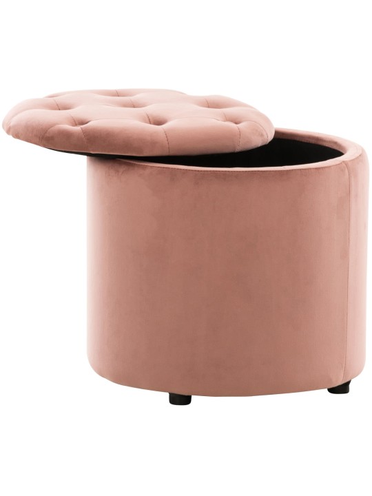 Banqueta de veludo Pantin, rosa Banqueta de veludo Pantin, rosa
