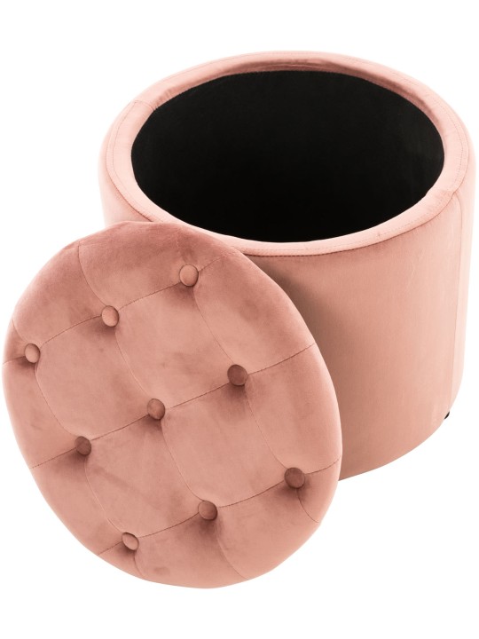 Banqueta de veludo Pantin, rosa Banqueta de veludo Pantin, rosa
