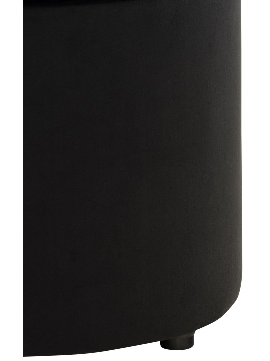 Banqueta de veludo Pantin, preto