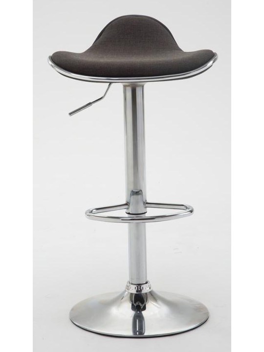 Conjunto de 2 bancos altos em tecido Shanghai C, cinza escuro