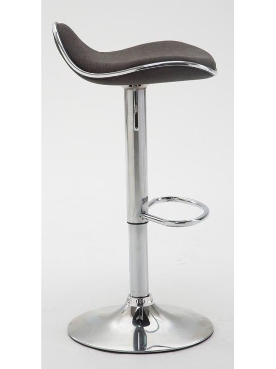 Conjunto de 2 bancos altos em tecido Shanghai C, cinza escuro