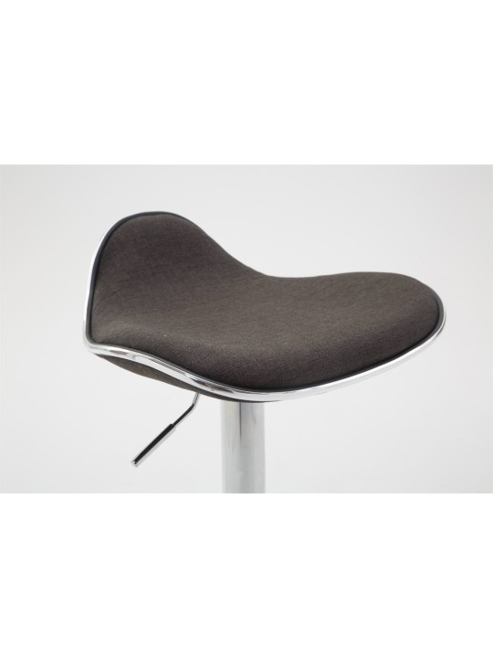 Conjunto de 2 bancos altos em tecido Shanghai C, cinza escuro