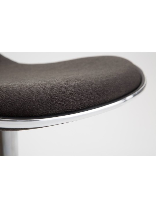 Conjunto de 2 bancos altos em tecido Shanghai C, cinza escuro