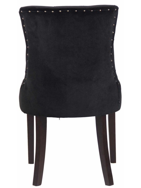 Cadeira da sala de jantar Aberdeen veludo antigo, preto