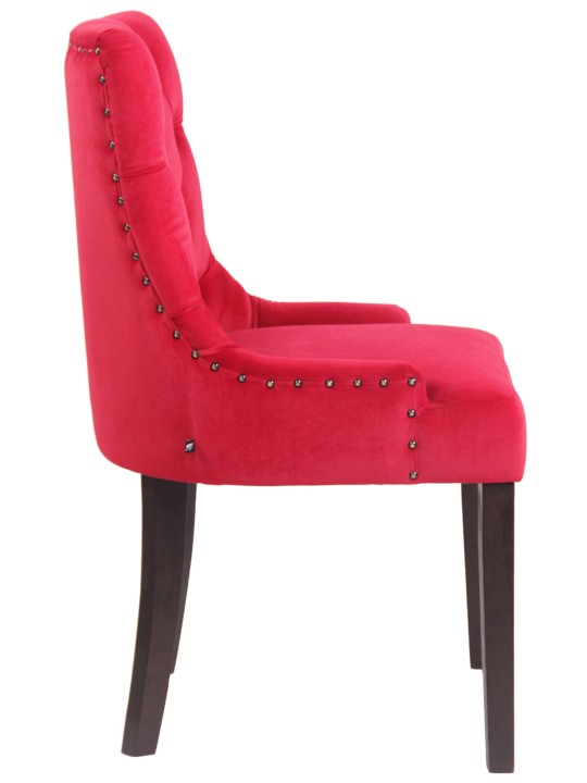 Cadeira da sala de jantar Aberdeen veludo antigo, vermelho