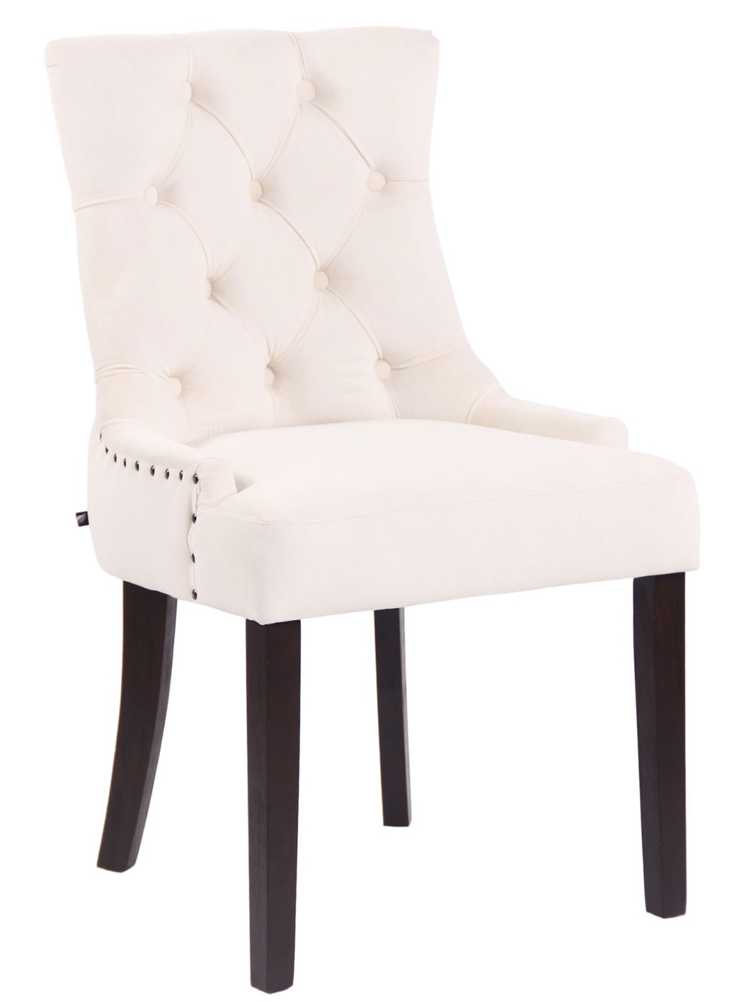 Cadeira da sala de jantar Aberdeen veludo antigo, creme