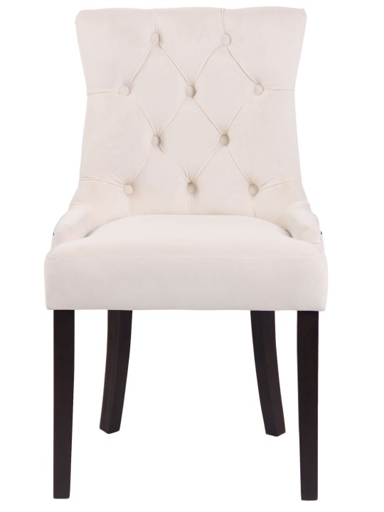Cadeira da sala de jantar Aberdeen veludo antigo, creme