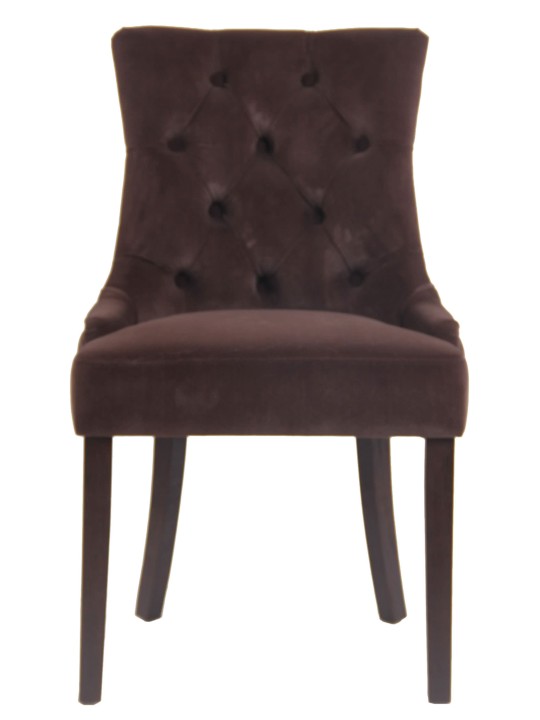 Cadeira da sala de jantar Aberdeen veludo antigo, castanho Cadeira da sala de jantar Aberdeen veludo antigo, castanho