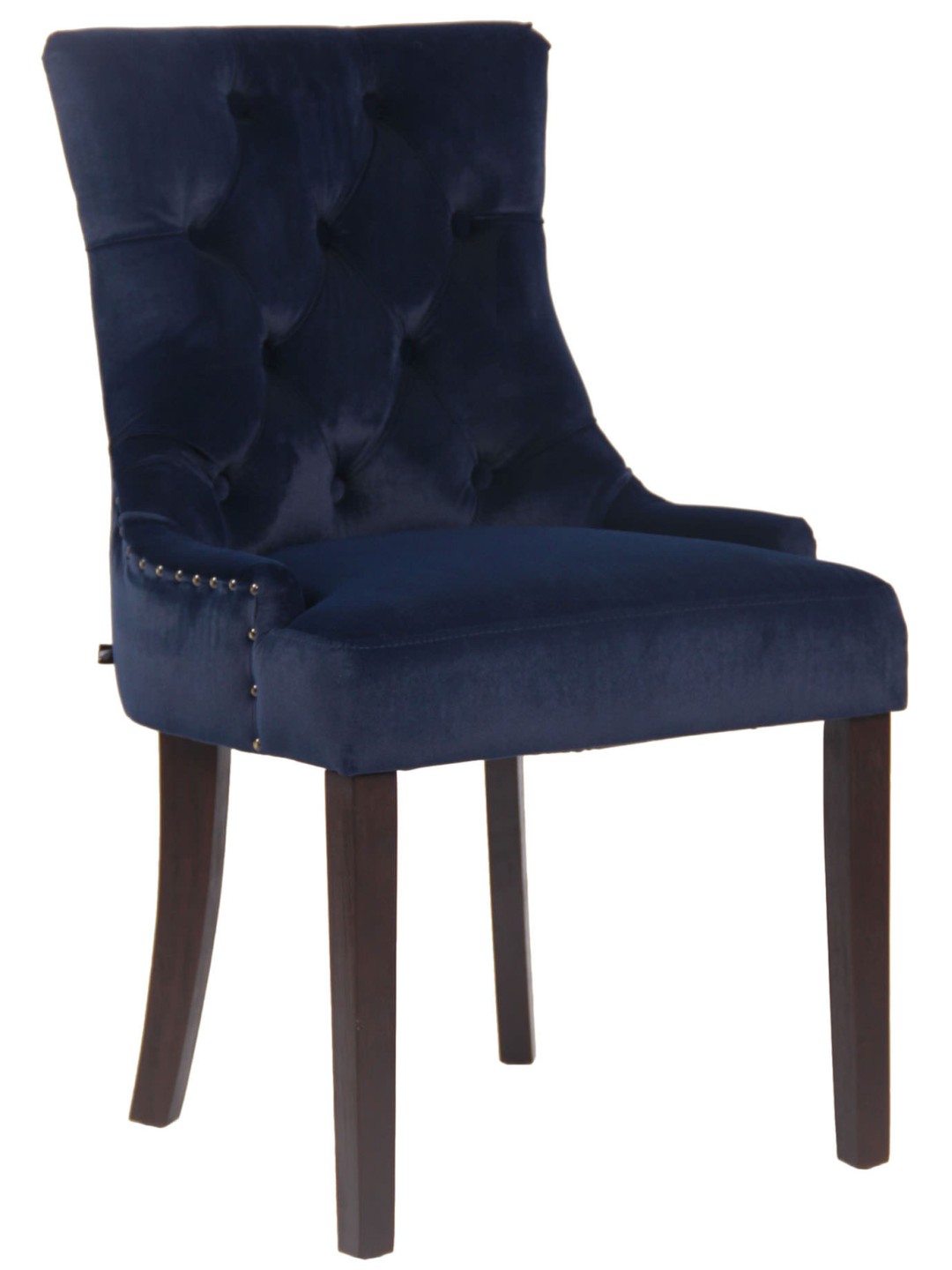 Cadeira da sala de jantar Aberdeen veludo antigo, azul