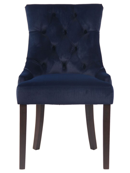 Cadeira da sala de jantar Aberdeen veludo antigo, azul