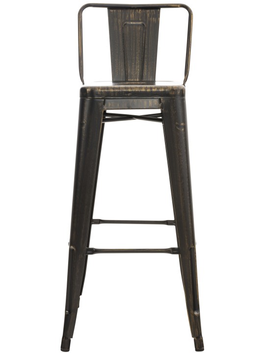 Conjunto de 2 bancos altos Mason, preto-dourado