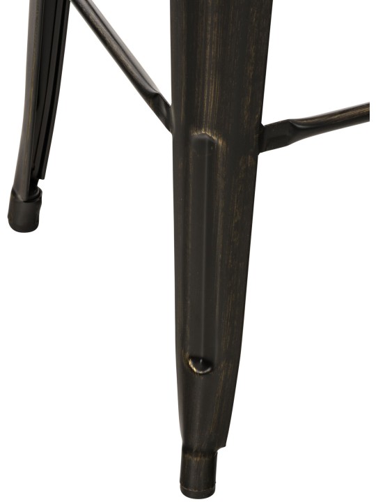 Conjunto de 2 bancos altos Mason, preto-dourado