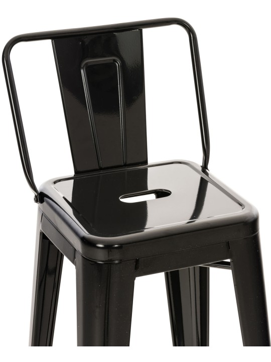 Conjunto de 4 bancos de bar Mason, preto