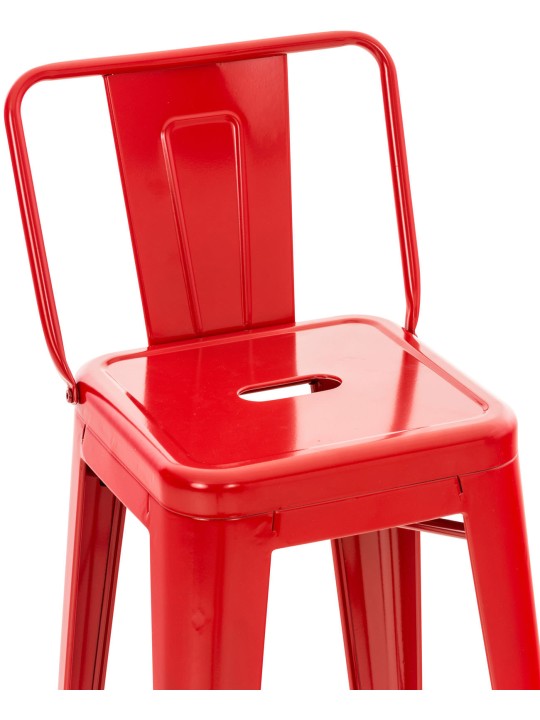 Conjunto de 4 bancos de bar Mason, vermelho