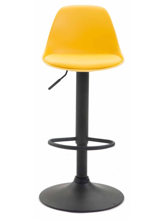 Conjunto de 2 bancos altos Kiel plástico, amarelo