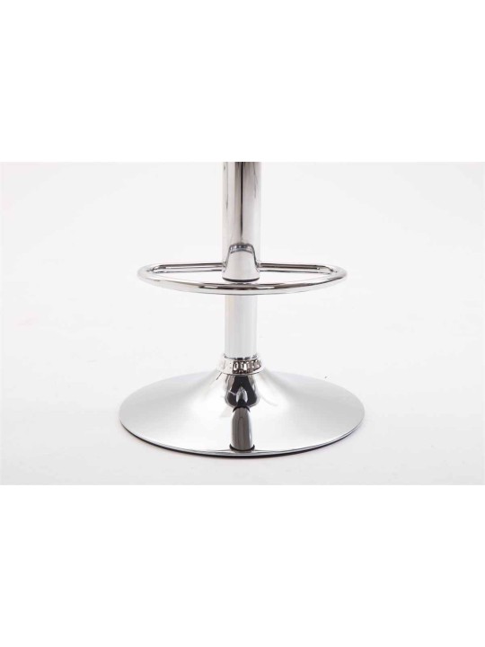 Conjunto de 2 bancos altos Kiel plástico cromado, branco Conjunto de 2 bancos altos Kiel plástico cromado, branco