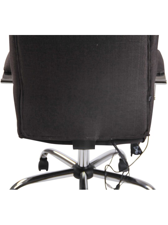 Cadeira de escritório tecido Portland com função de massagem, cinza escuro