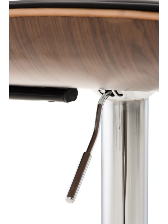 Conjunto de 2 bancos altos Sarnia em pele sintética, nogueira/preto Conjunto de 2 bancos altos Sarnia em pele sintética, nogueira/preto