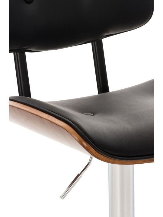 Conjunto de 2 bancos altos Sarnia em pele sintética, nogueira/preto Conjunto de 2 bancos altos Sarnia em pele sintética, nogueira/preto