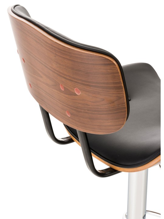 Conjunto de 2 bancos altos Sarnia em pele sintética, nogueira/preto Conjunto de 2 bancos altos Sarnia em pele sintética, nogueira/preto