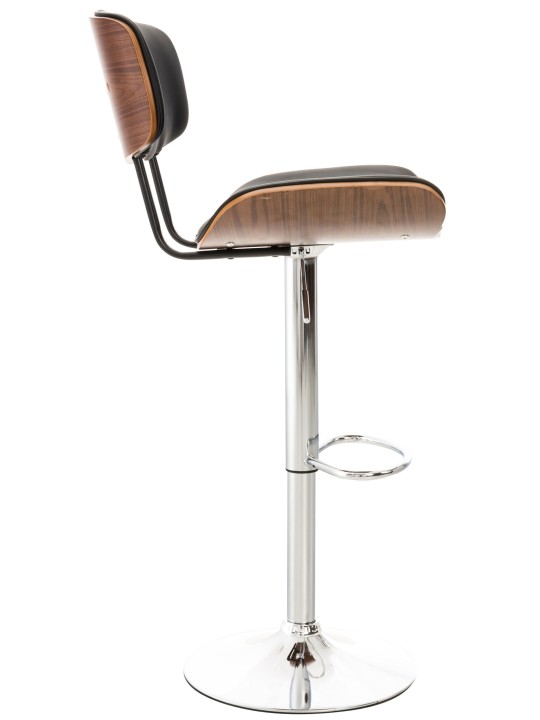 Conjunto de 2 bancos altos Sarnia em pele sintética, nogueira/preto Conjunto de 2 bancos altos Sarnia em pele sintética, nogueira/preto