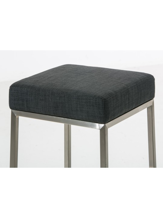 Conjunto de 2 bancos altos Montreal 85 tecido aço inox, cinza escuro