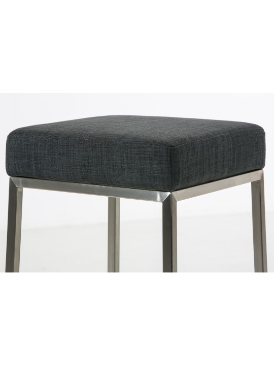 Conjunto de 2 bancos altos Montreal 85 tecido aço inox, cinza escuro