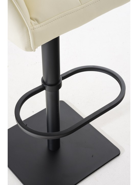 Conjunto de 2 bancos altos em pele sintética Damaso, creme