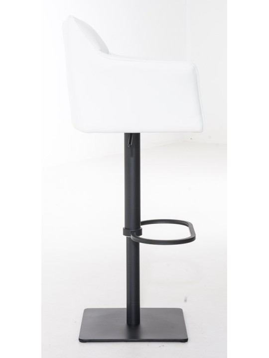 Conjunto de 2 bancos altos em pele sintética Damaso, branco